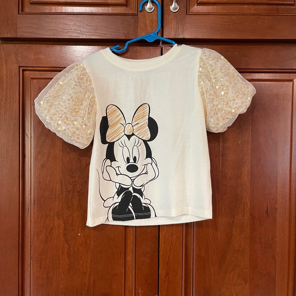 Sparkly Minnie shirt never worn 4t